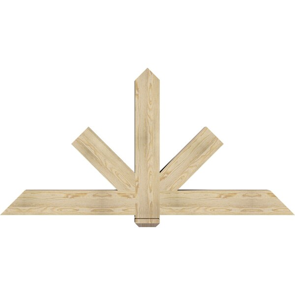 Ekena Millwork Kennewick Rough Sawn Timber Gable Bracket, Douglas Fir, 72"W x 36"H x 6"D x 6"F, 12/12 Pitch GBW072X36X0606KEN00RDF - main